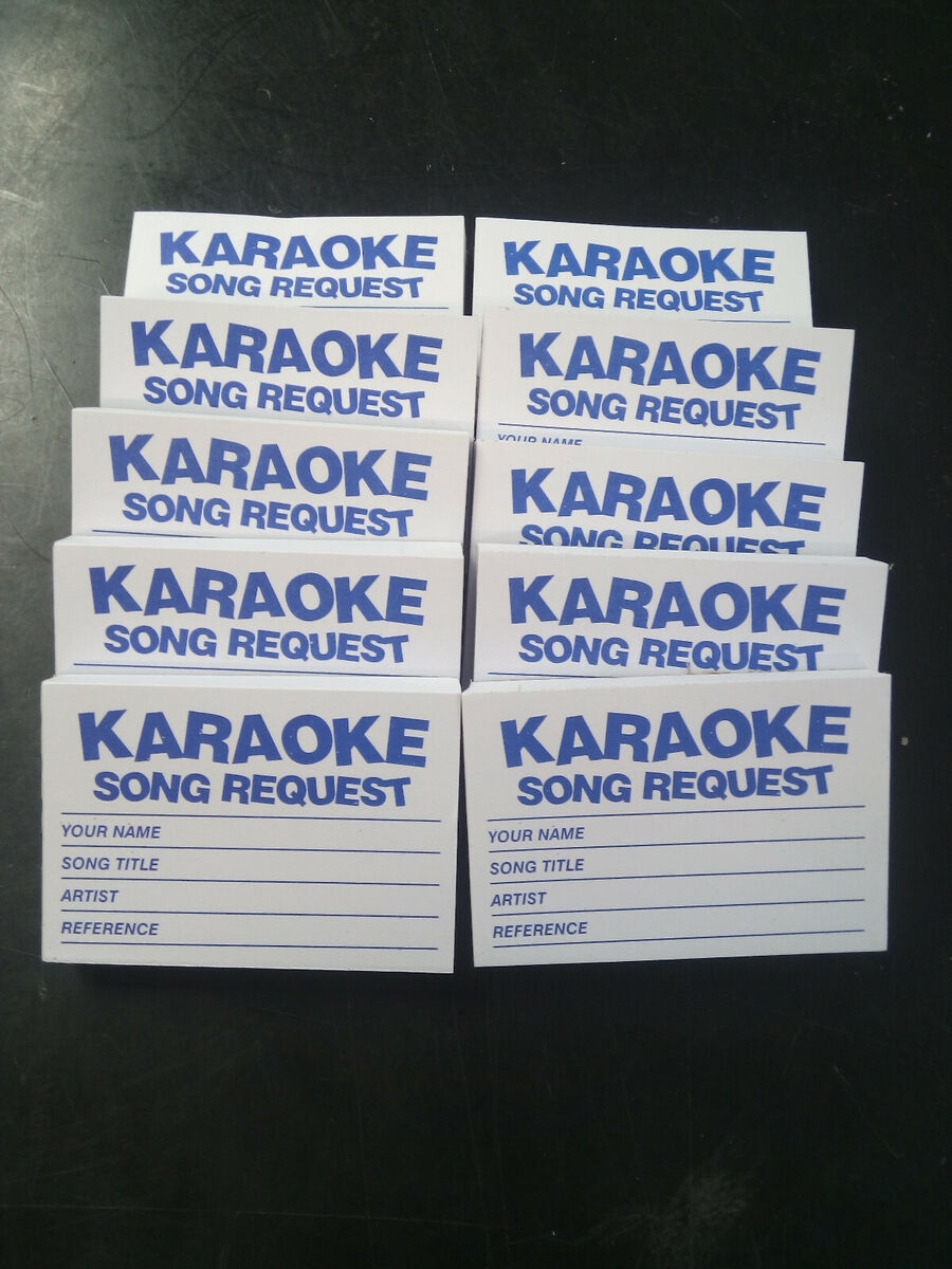 Karaoke Request Slip Template