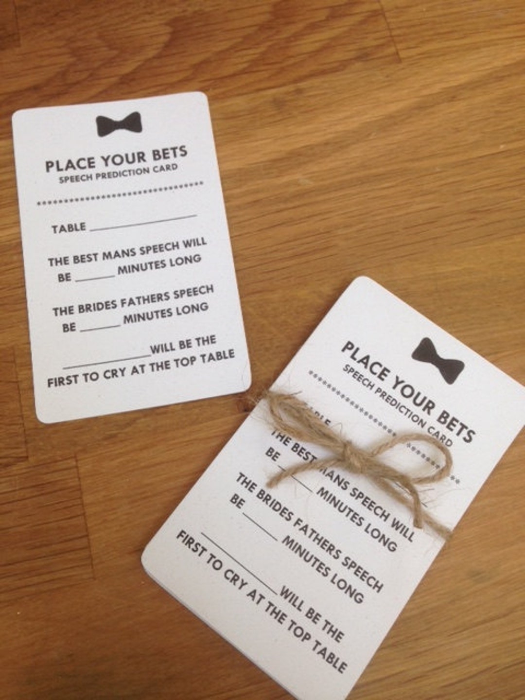 12 Wedding Betting Cards Place Your Bets Speech Prediction 