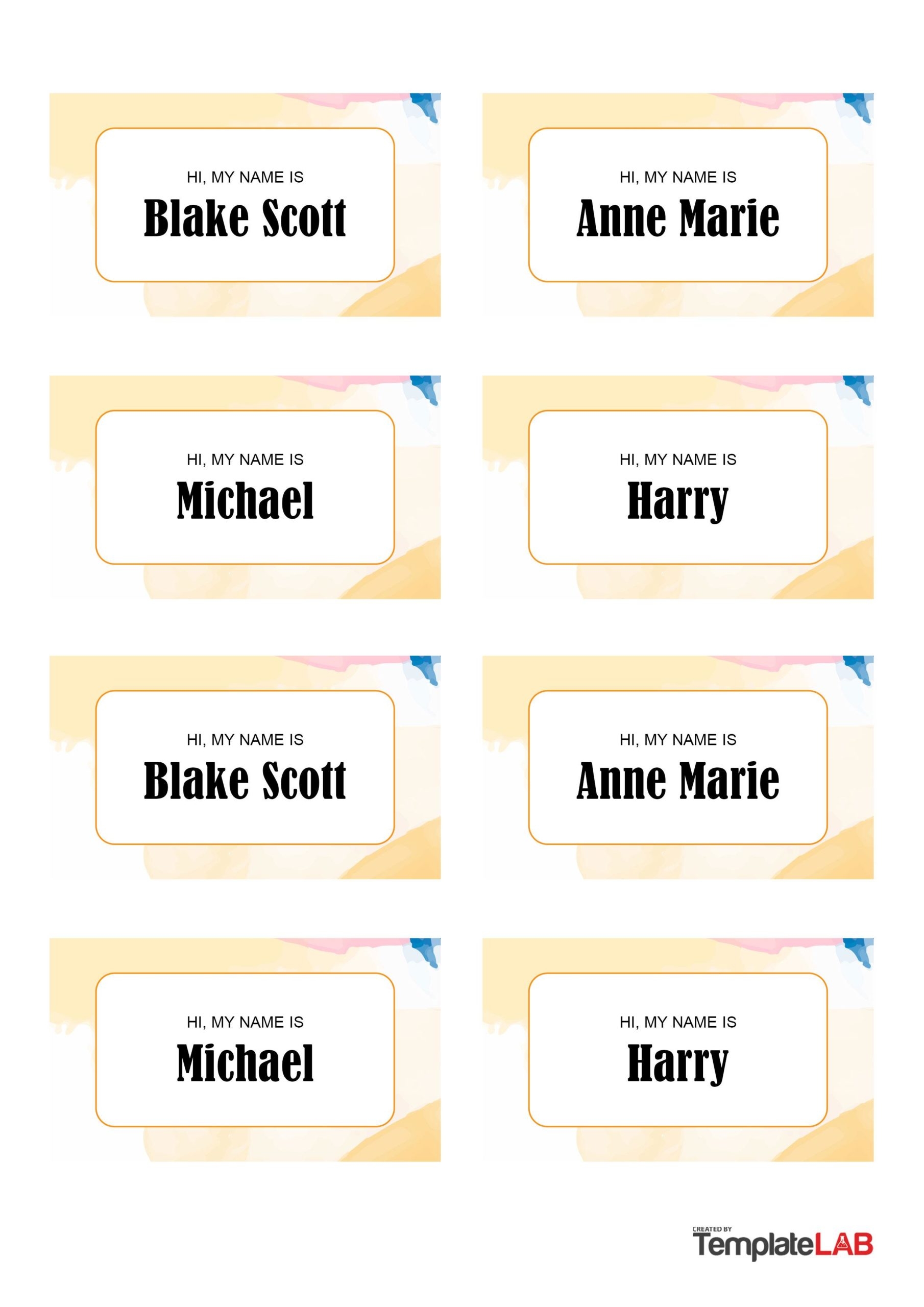 19 Editable Name Tag U0026 Name Badge Templates Free Worksheets Library