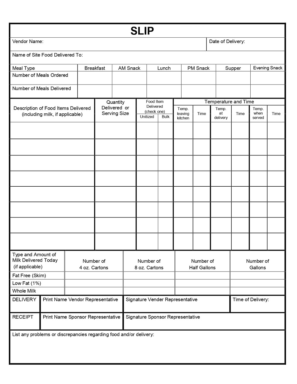 20 Blank Slip Templates Free Printable Sample American Templates