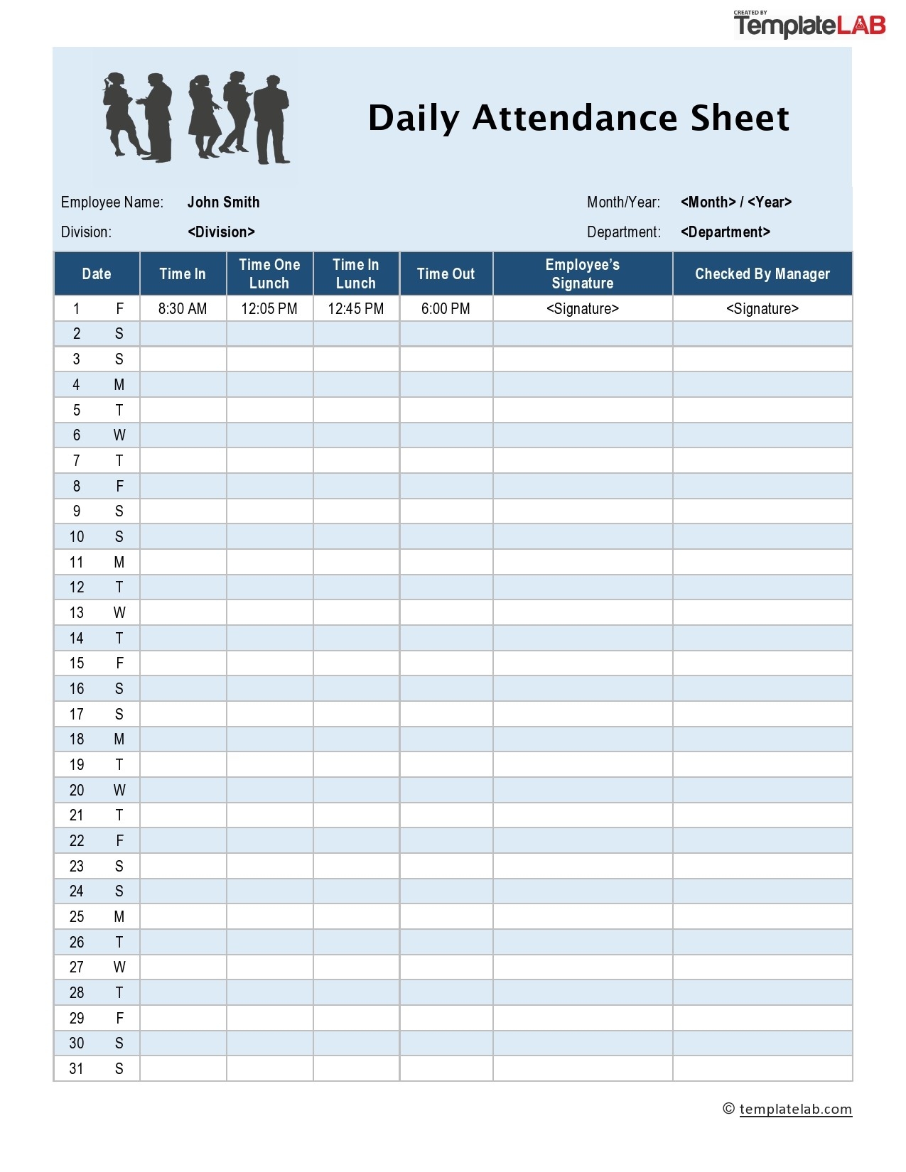 Attendance Slip Template