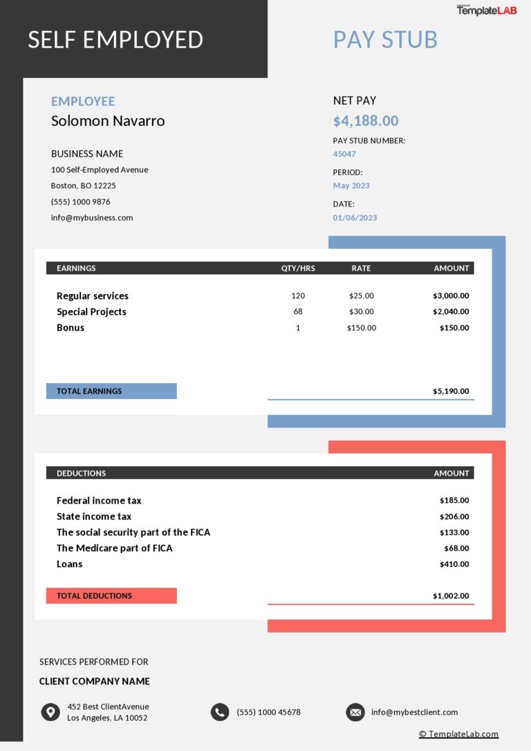 24 Free Pay Stub Templates Word Excel PDF TemplateLab