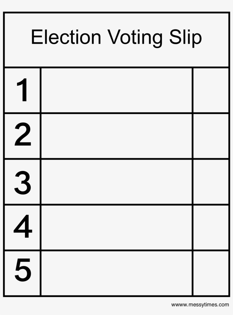 28 Images Of Mock Voting Ballot Template Bfegy Com Voting Slip Template Uk Free Transparent PNG Download PNGkey