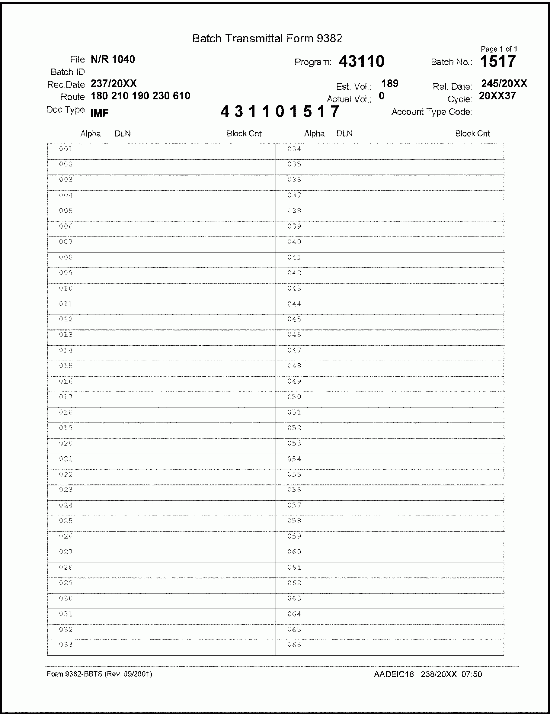 Interoffice Routing Slip Template