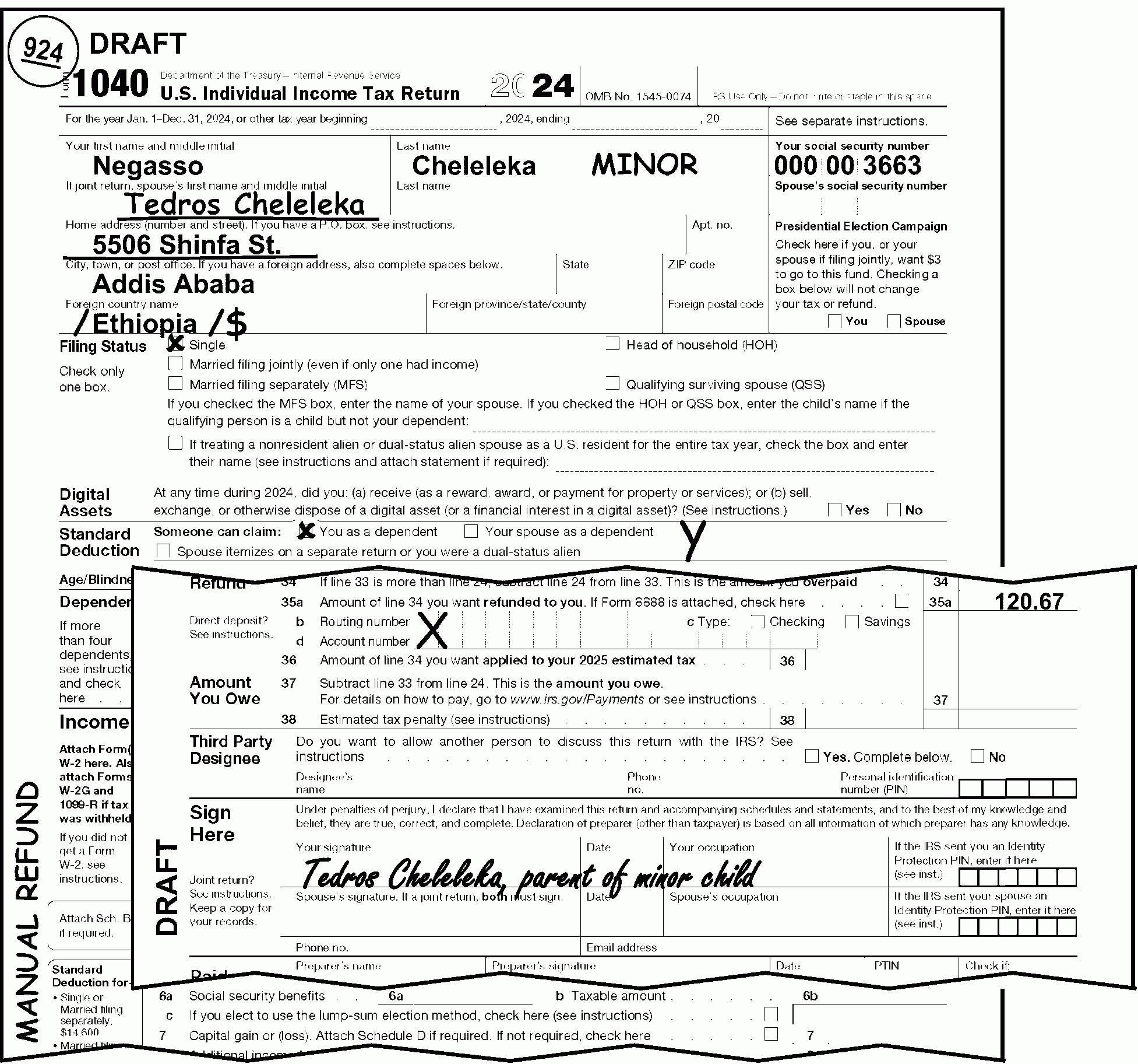 Individual Sick Slip Template