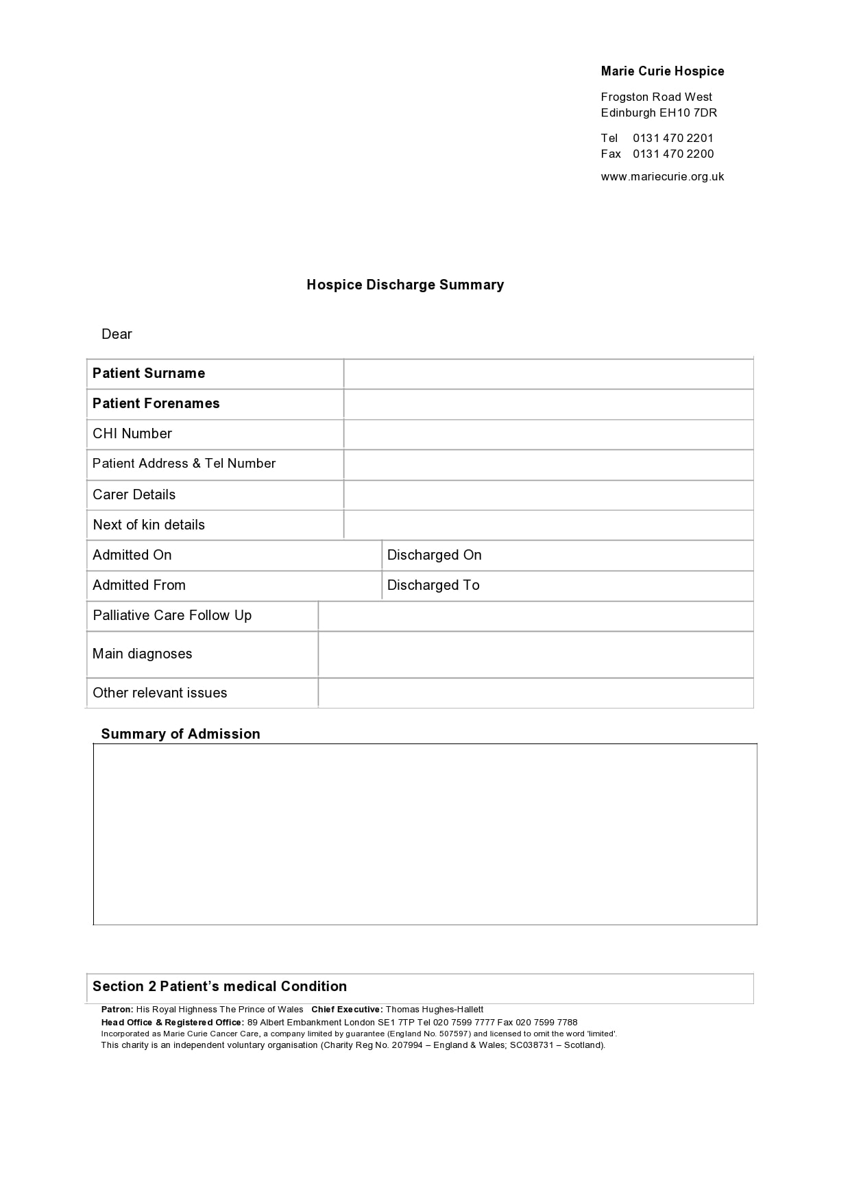 30 Hospital Discharge Summary Templates u0026 Examples 