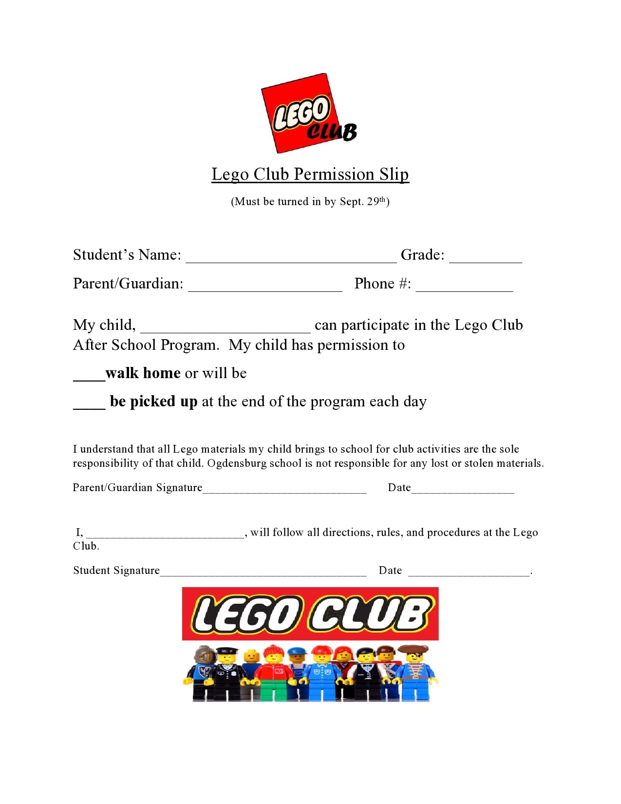 30 Permission Slip Templates Field Trip Scouts Generic 