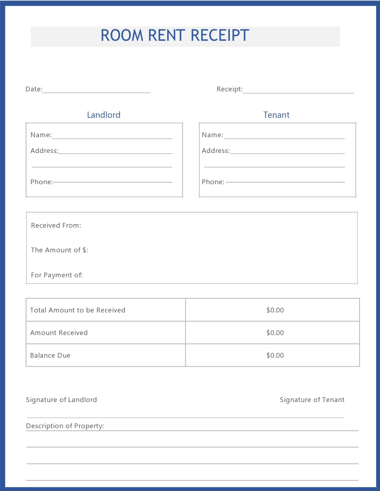 House Rent Slip Template