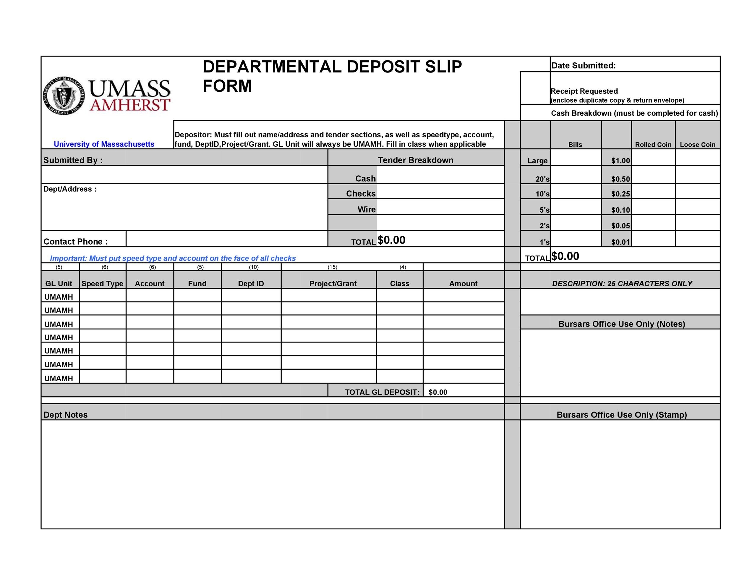 37 Bank Deposit Slip Templates U0026 Examples TemplateLab