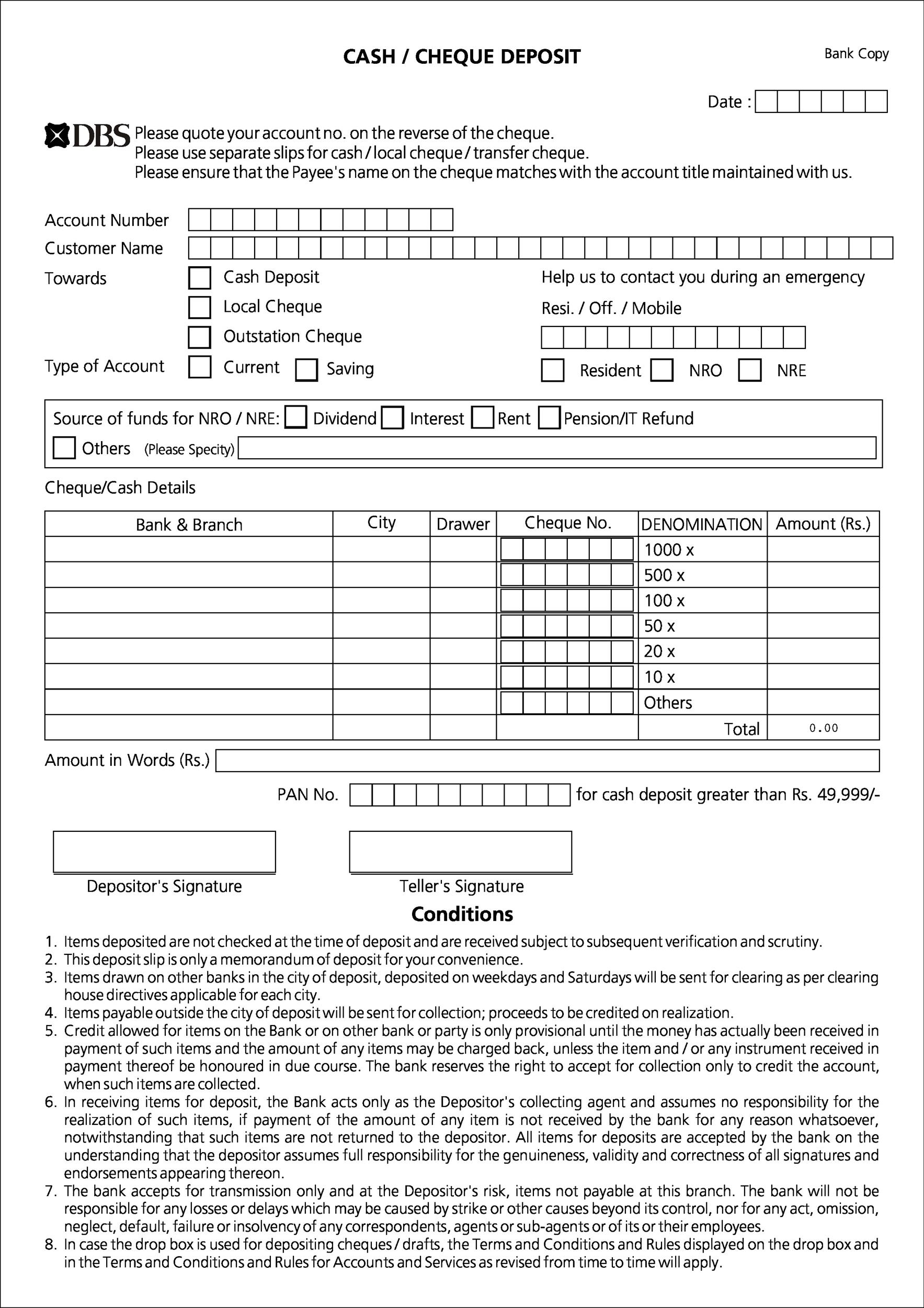 37 Bank Deposit Slip Templates U0026 Examples TemplateLab