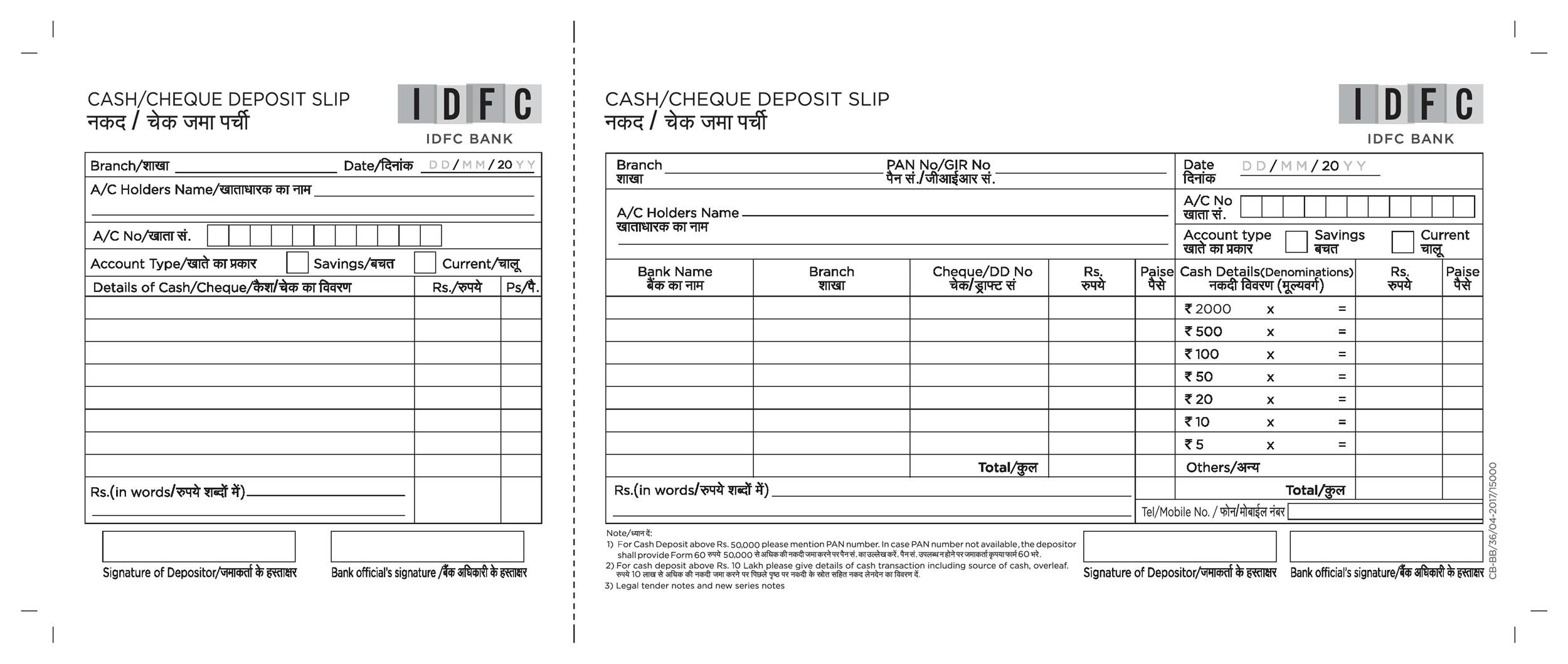 37 Bank Deposit Slip Templates U0026 Examples TemplateLab