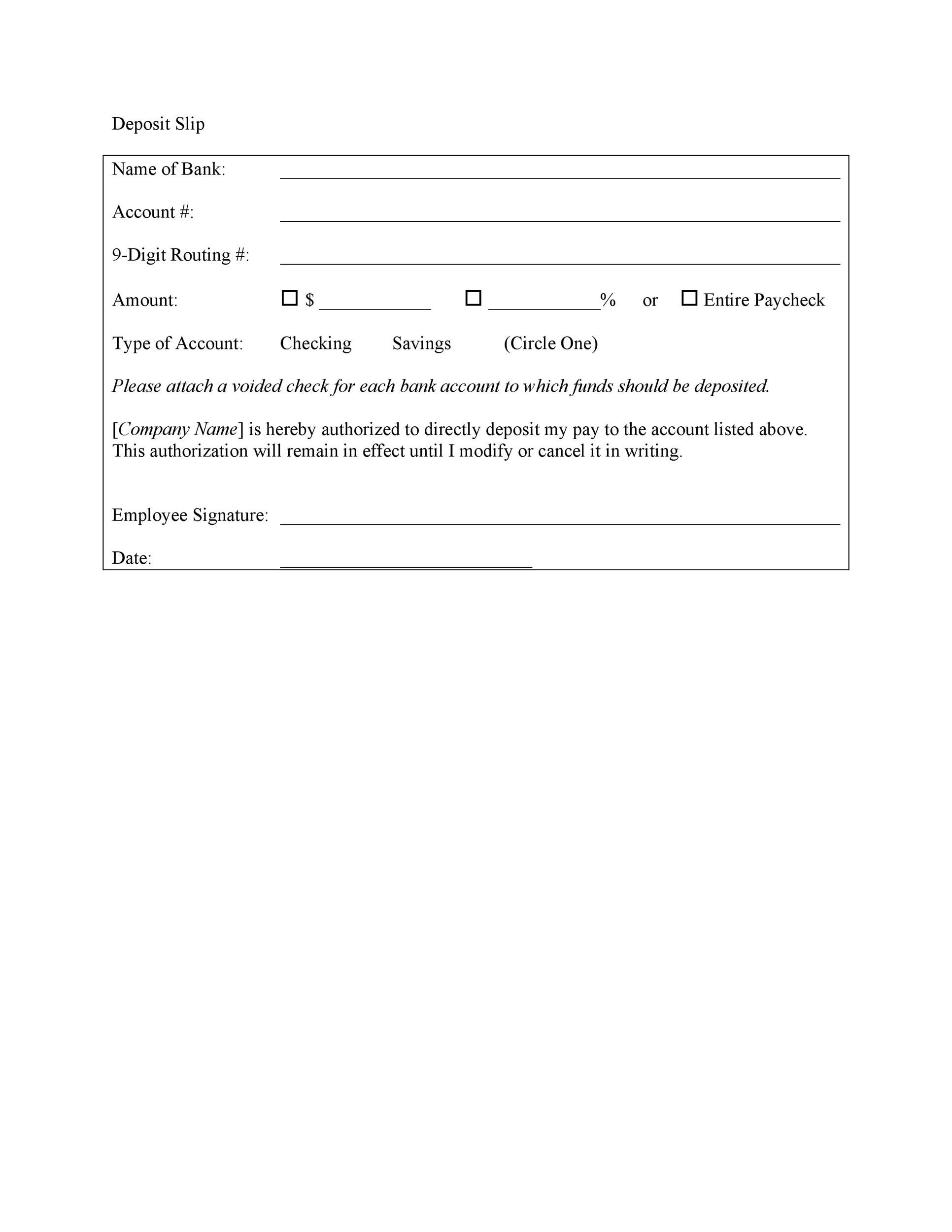 37 Bank Deposit Slip Templates U0026 Examples TemplateLab