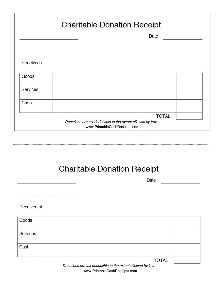 Donation Slip Templates