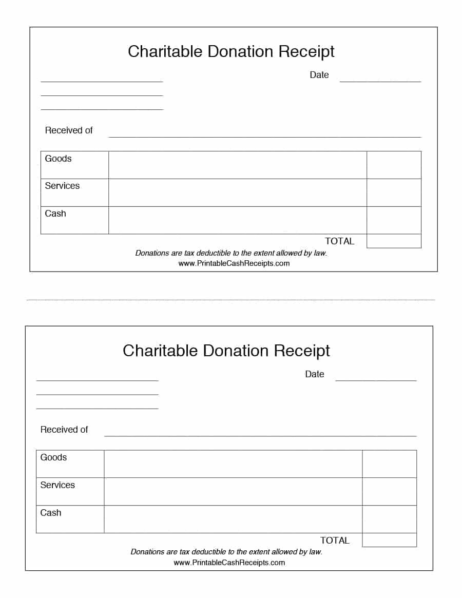 40 Donation Receipt Templates U0026 Letters Goodwill Non Profit Worksheets Library