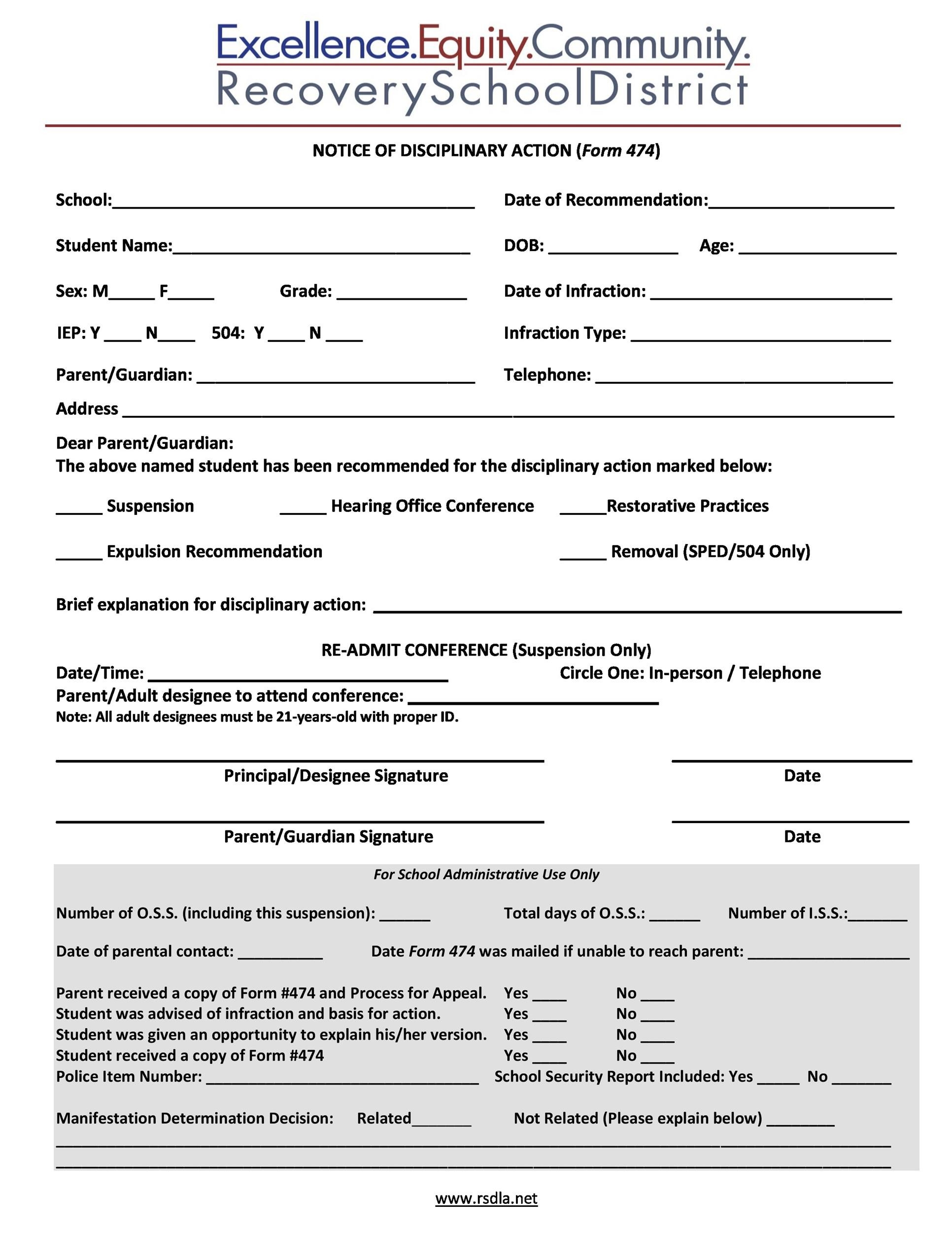 Write Up Slip Template For Kids