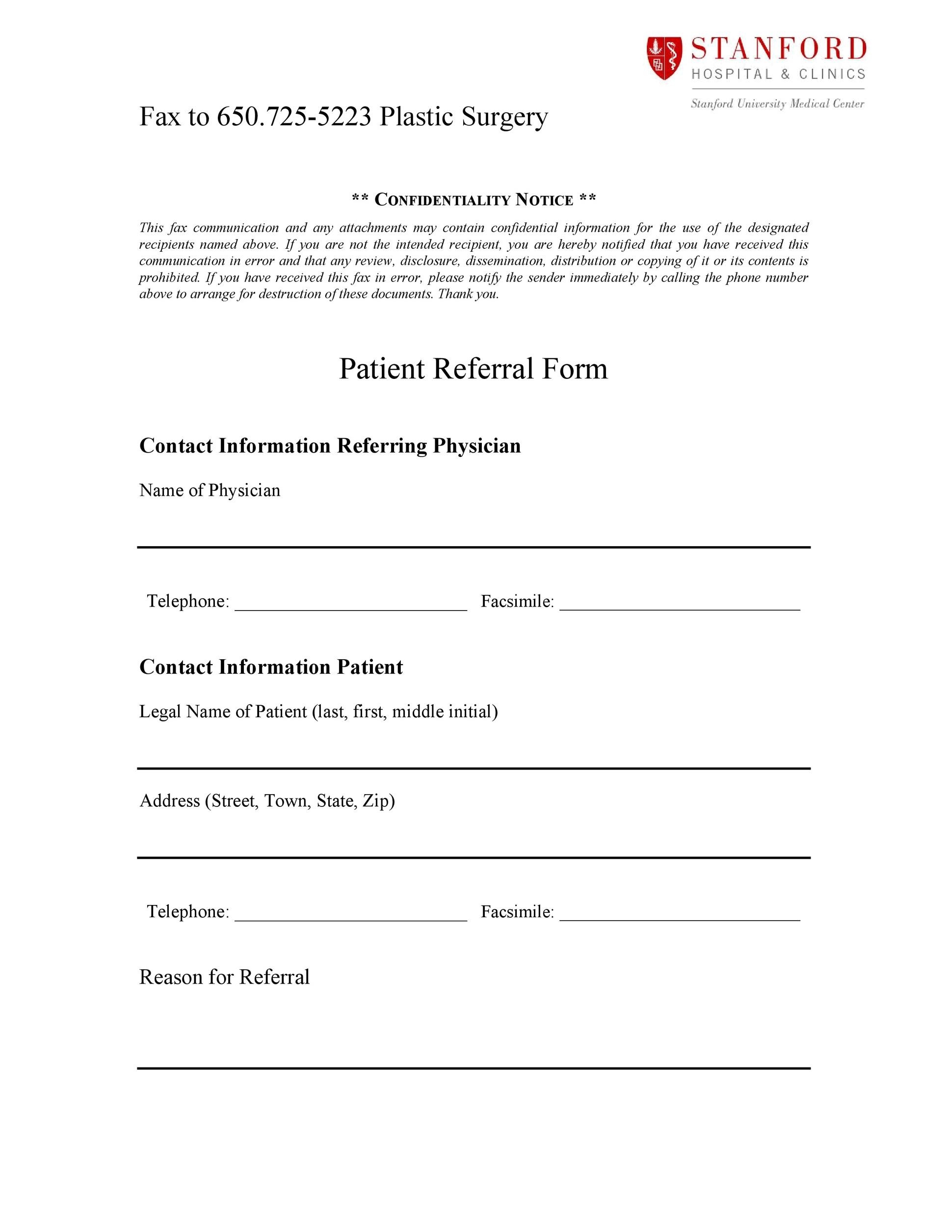 49 Referral Form Templates Medical U0026 General TemplateLab