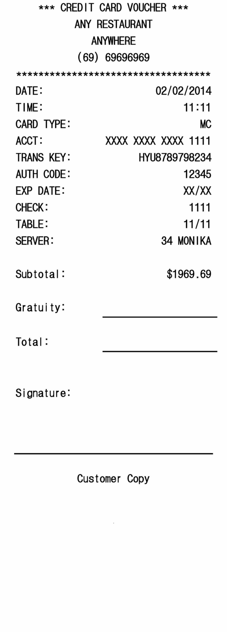 50 Free Receipt Templates Cash Sales Donation Taxi 