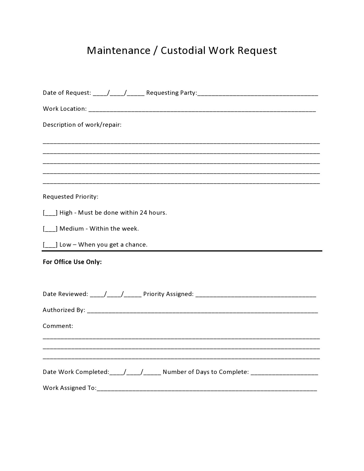 Service Slip Template