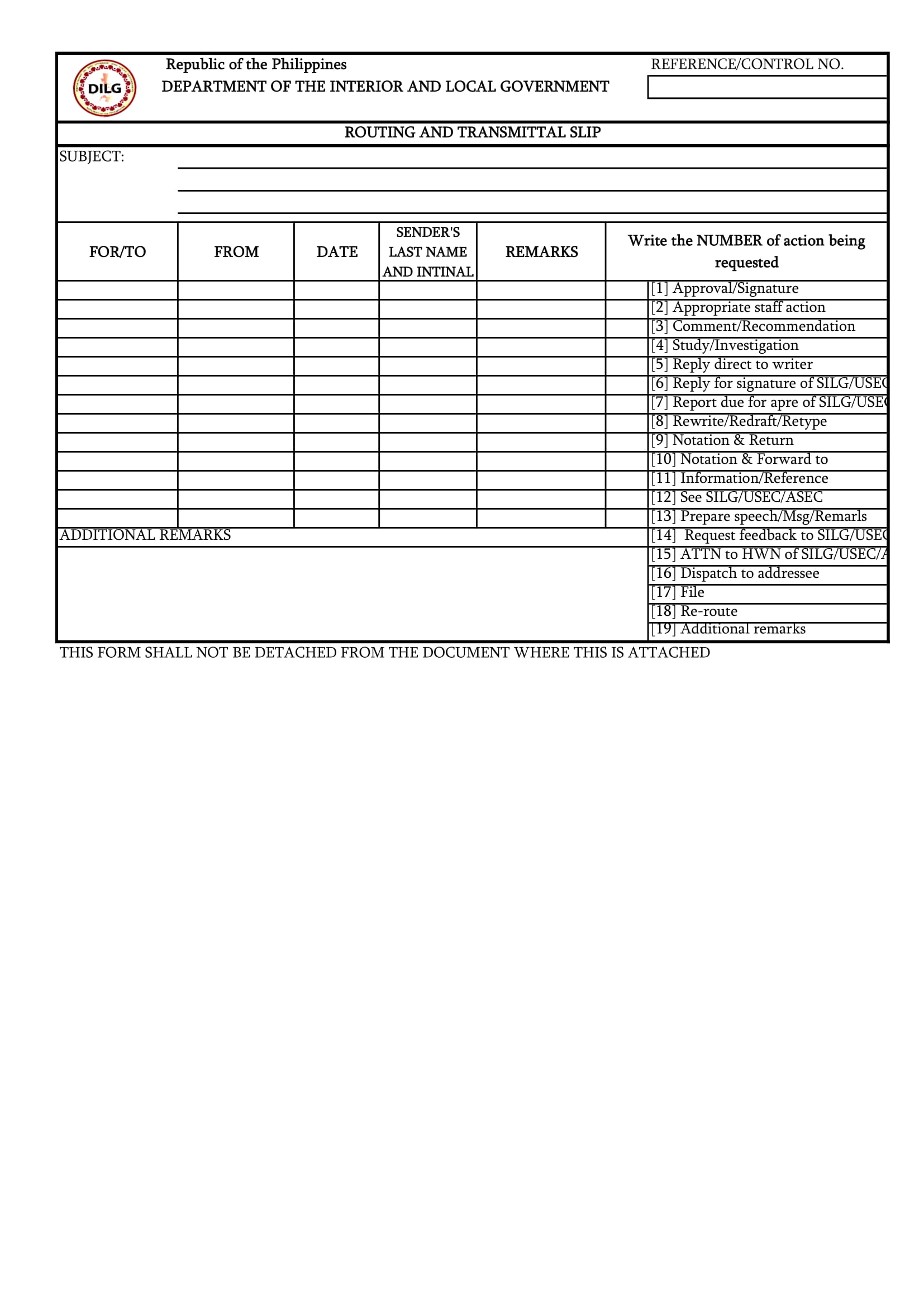 Optometry Routing Slip Template