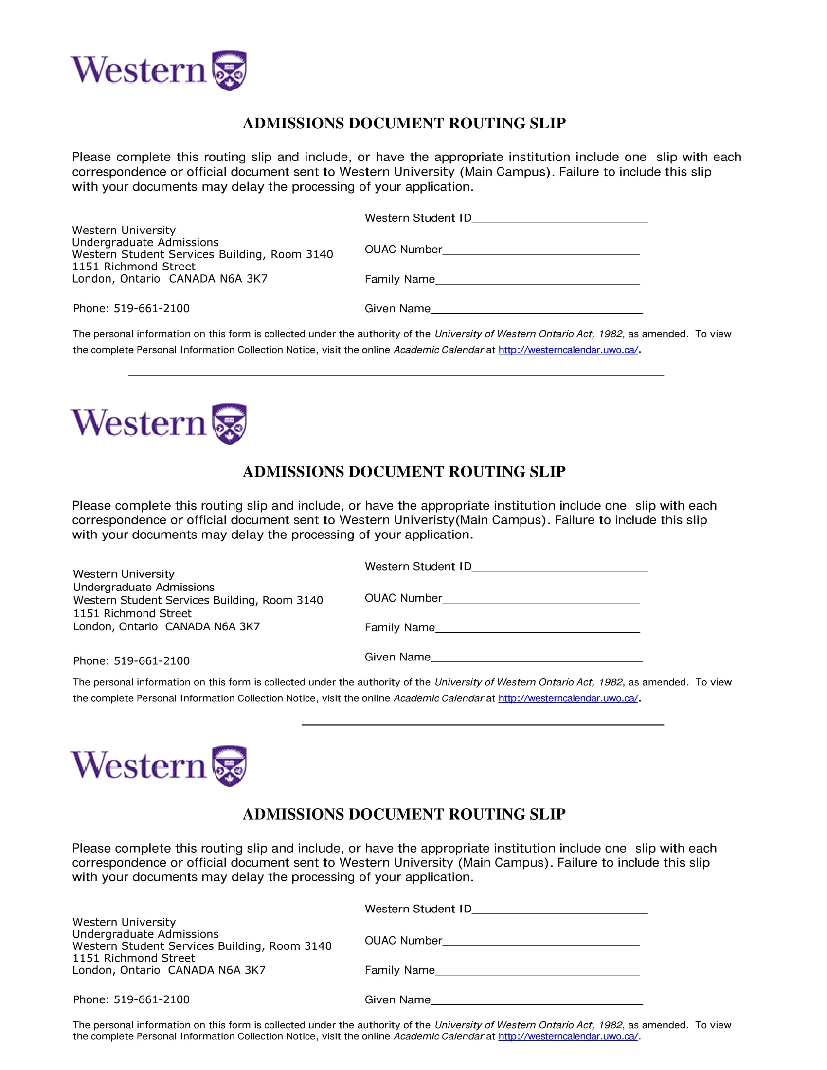 Sample Routing Slip Template