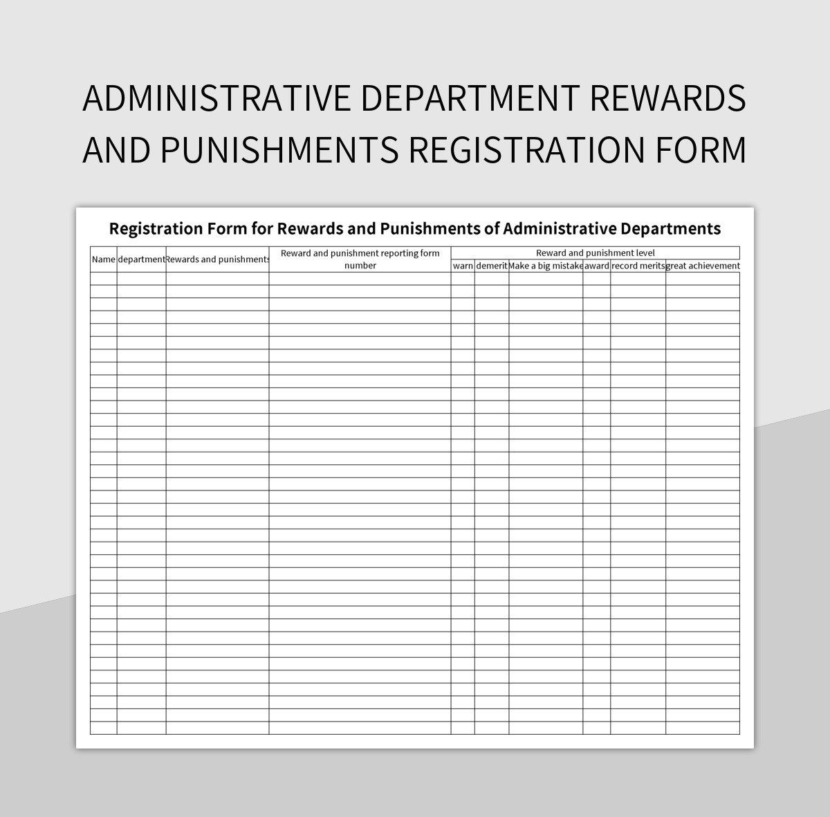 Demerit Slip Template