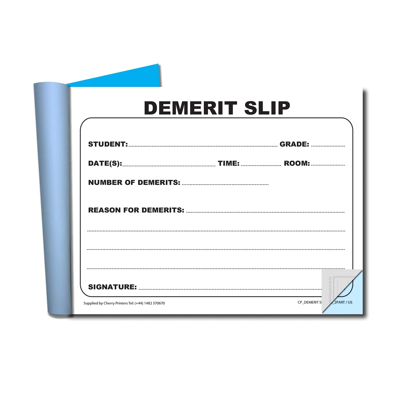 Amazon Cherry Demerit Book For Schools And Teachers 50 5 8 X 4 1 Inch 2part And Standardized Demerit Slips Per Book Perfect For Keeping Structure And Organization Automotive