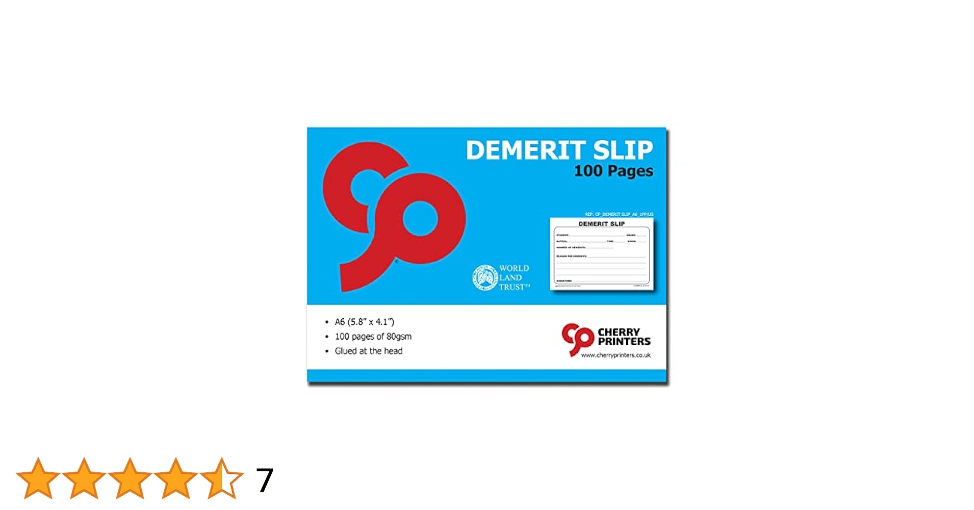 Amazon Cherry Demerit Slips For Schools And Teachers 100 5 8 X 4 1 Inch In Depth And Standardized Demerit Slips Per Pad Perfect For Keeping Structure And Organization Automotive