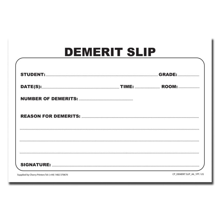 Amazon Cherry Demerit Slips For Schools And Teachers 100 5 8 X 4 1 Inch In Depth And Standardized Demerit Slips Per Pad Perfect For Keeping Structure And Organization Automotive