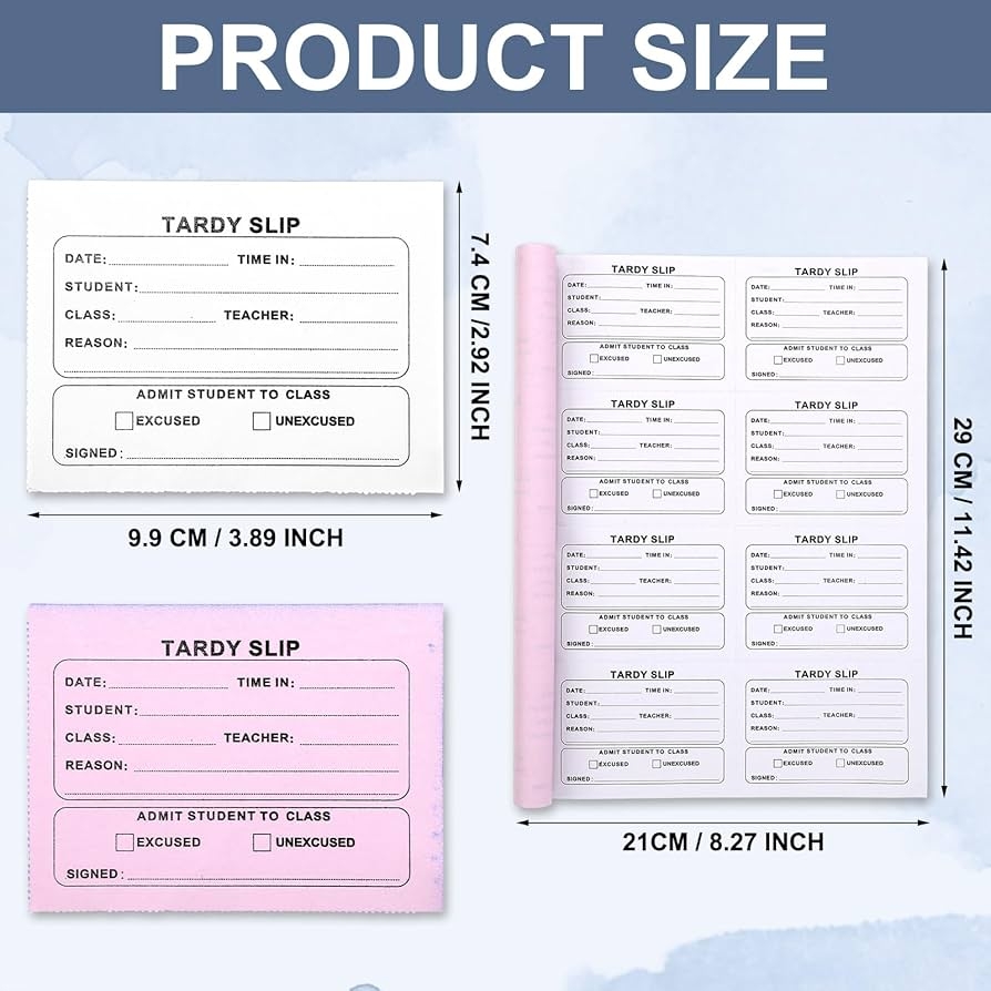 Tardy Slip Template Free