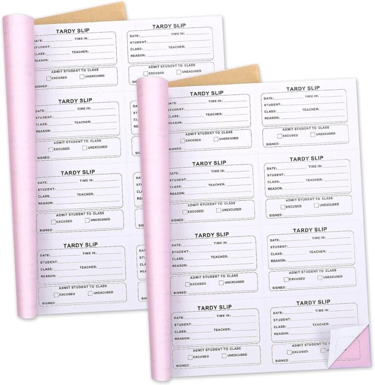 Amazon Engrowtic 400 Pcs Tardy Slip Book With Carbonless Duplicates Tardy Slips Per Book Easy Removal Tear Carbonless Form Register Copy Notebook For School Recording Student Late Arrivals Office Products