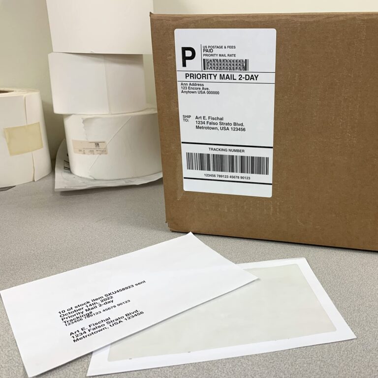 Amazon Half Sheet FedEx Shipping Labels With Tear Off Receipt From Blank Labels 7 1 2