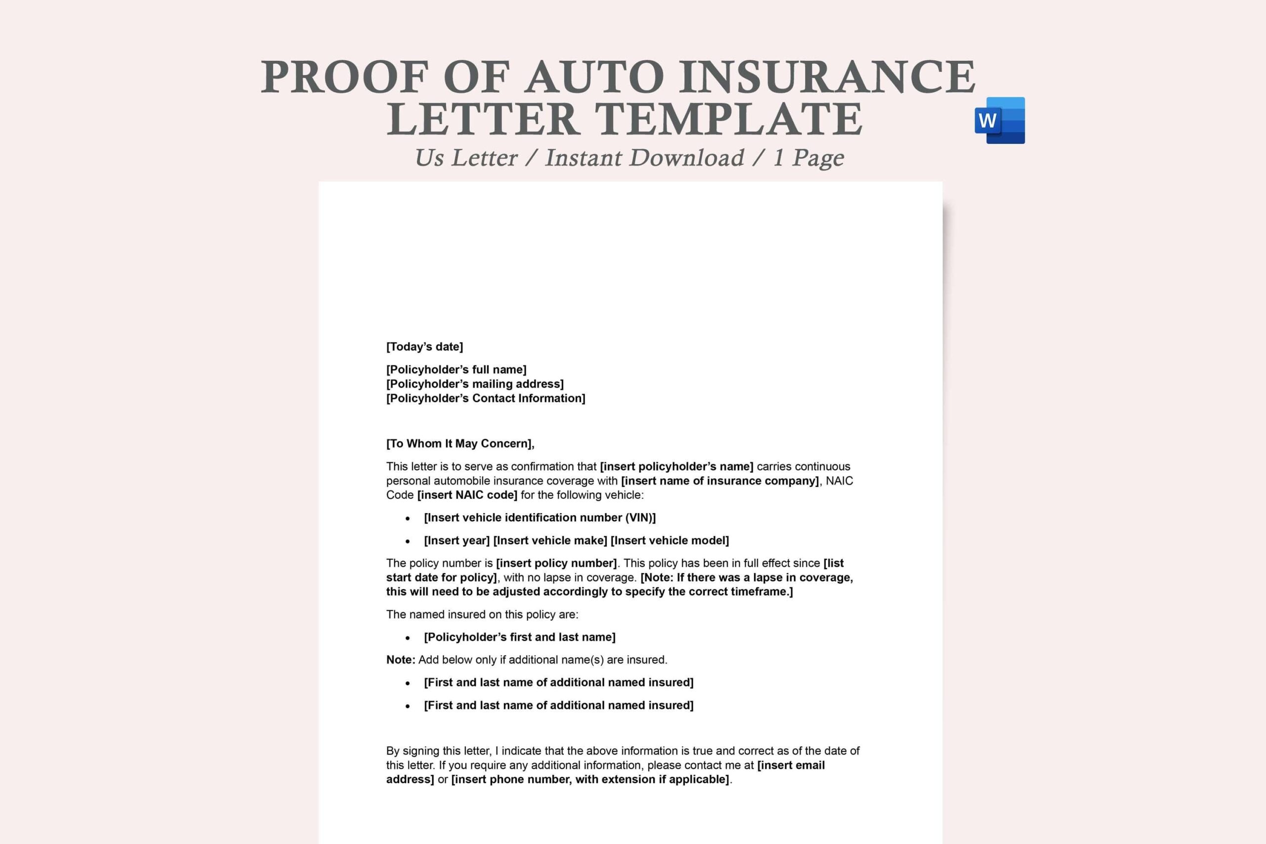 Auto Insurance Template auto Insurance Card Template auto 