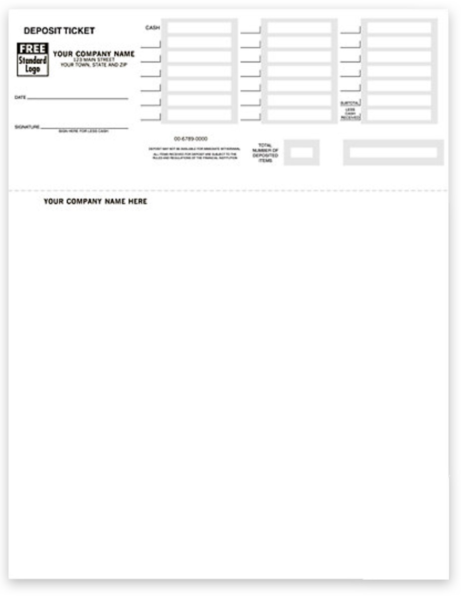 Printable Deposit Slip Templates