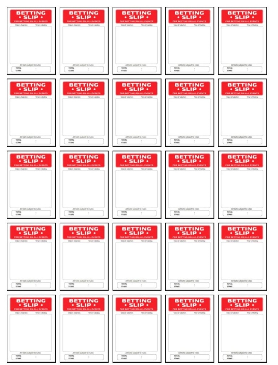 Free Betting Slip Template