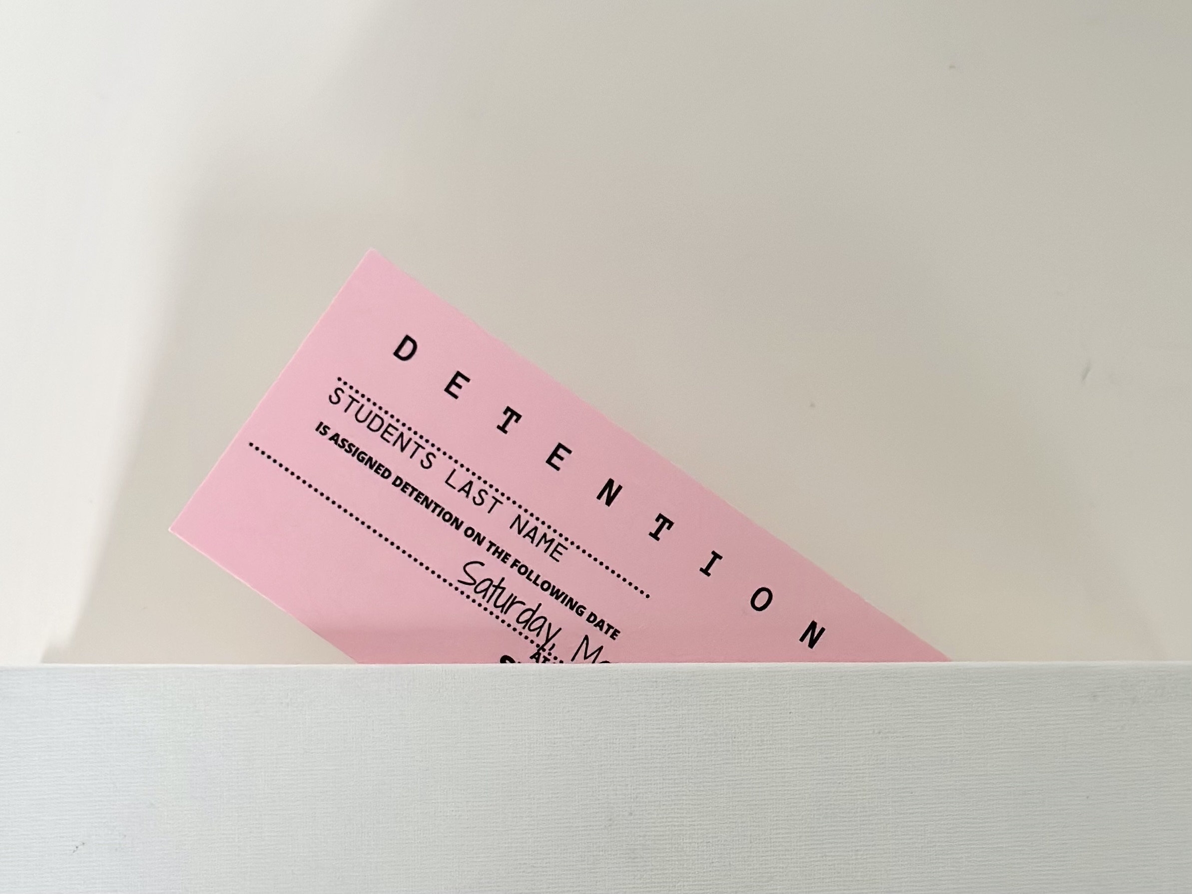 Breakfast Detention Slip Template