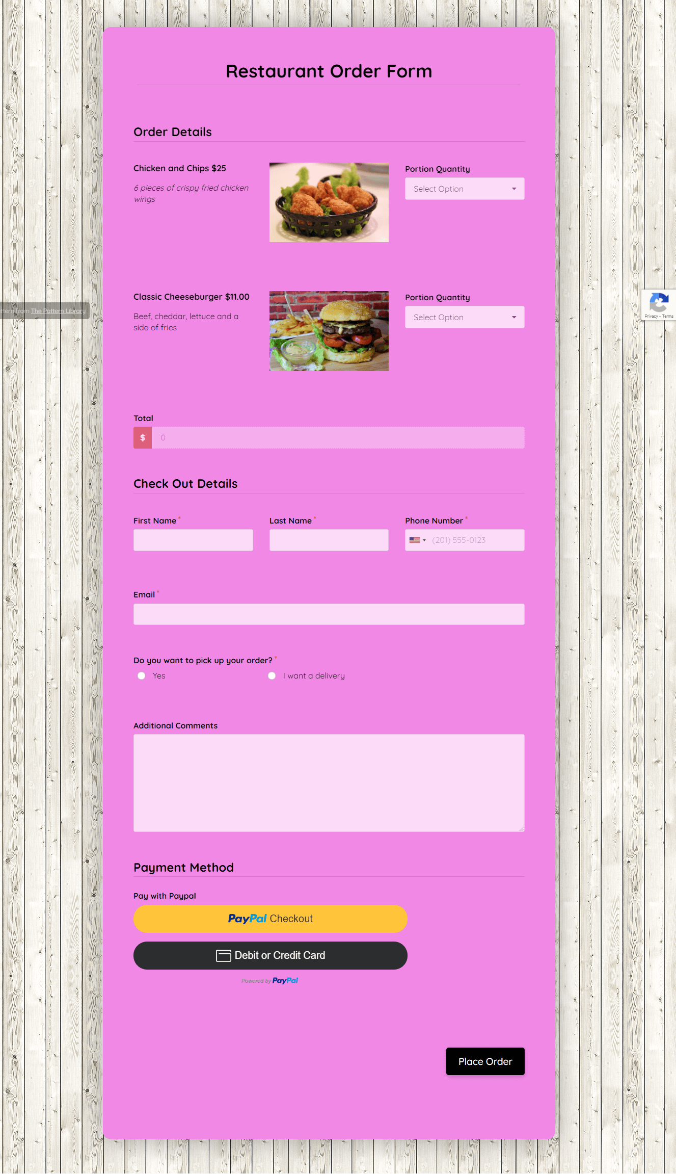 Breakfast Order Form Template Formplus