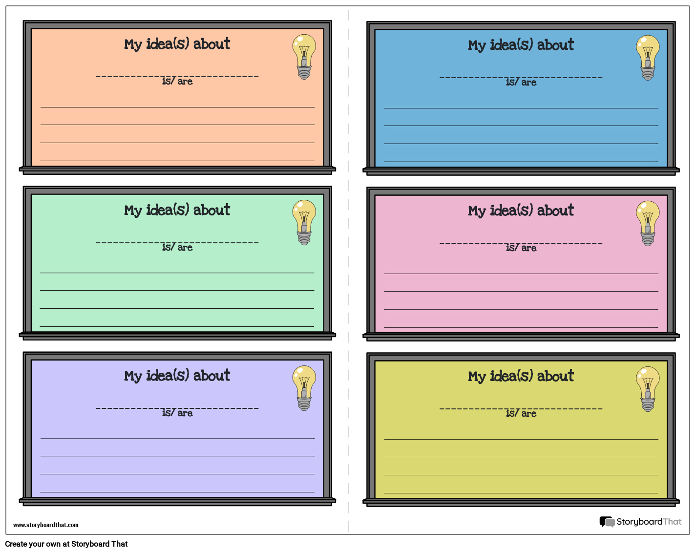 Improv Suggestion Slip Template
