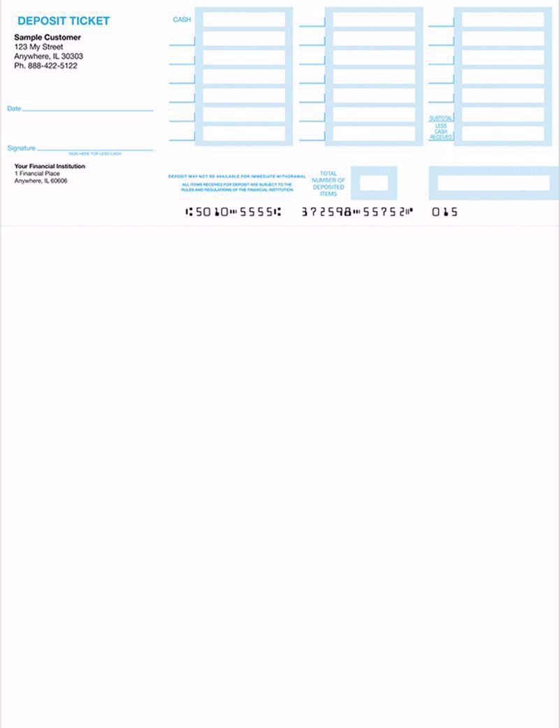 Deposit Slip Template For Quickbooks