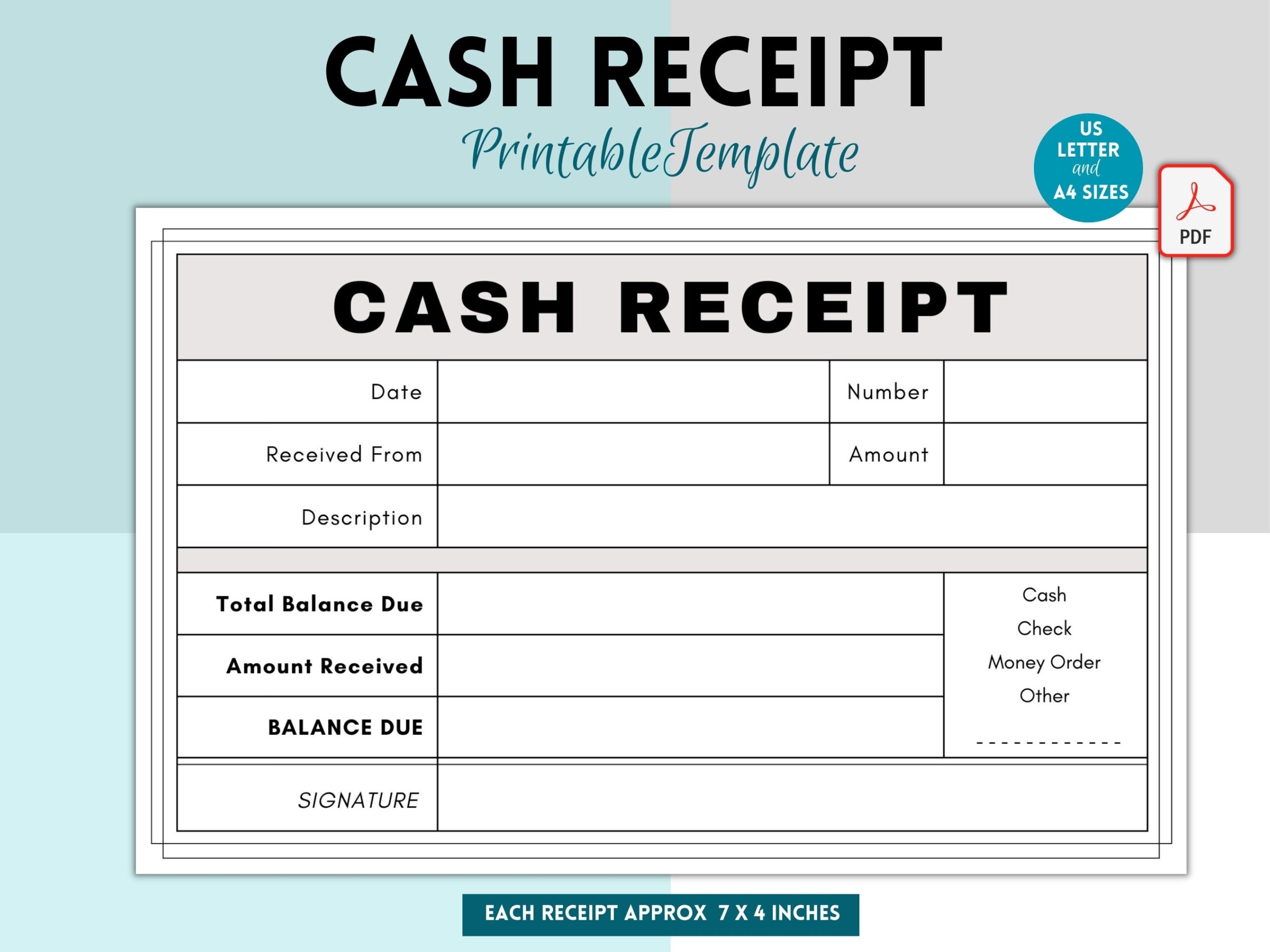 Cash Receipt Slip Template