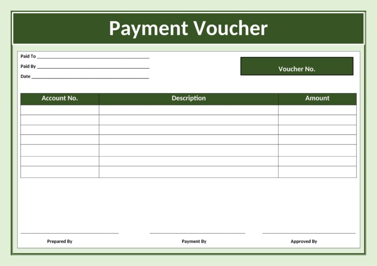 Cash Payment Voucher Template Free Download In Word docx 