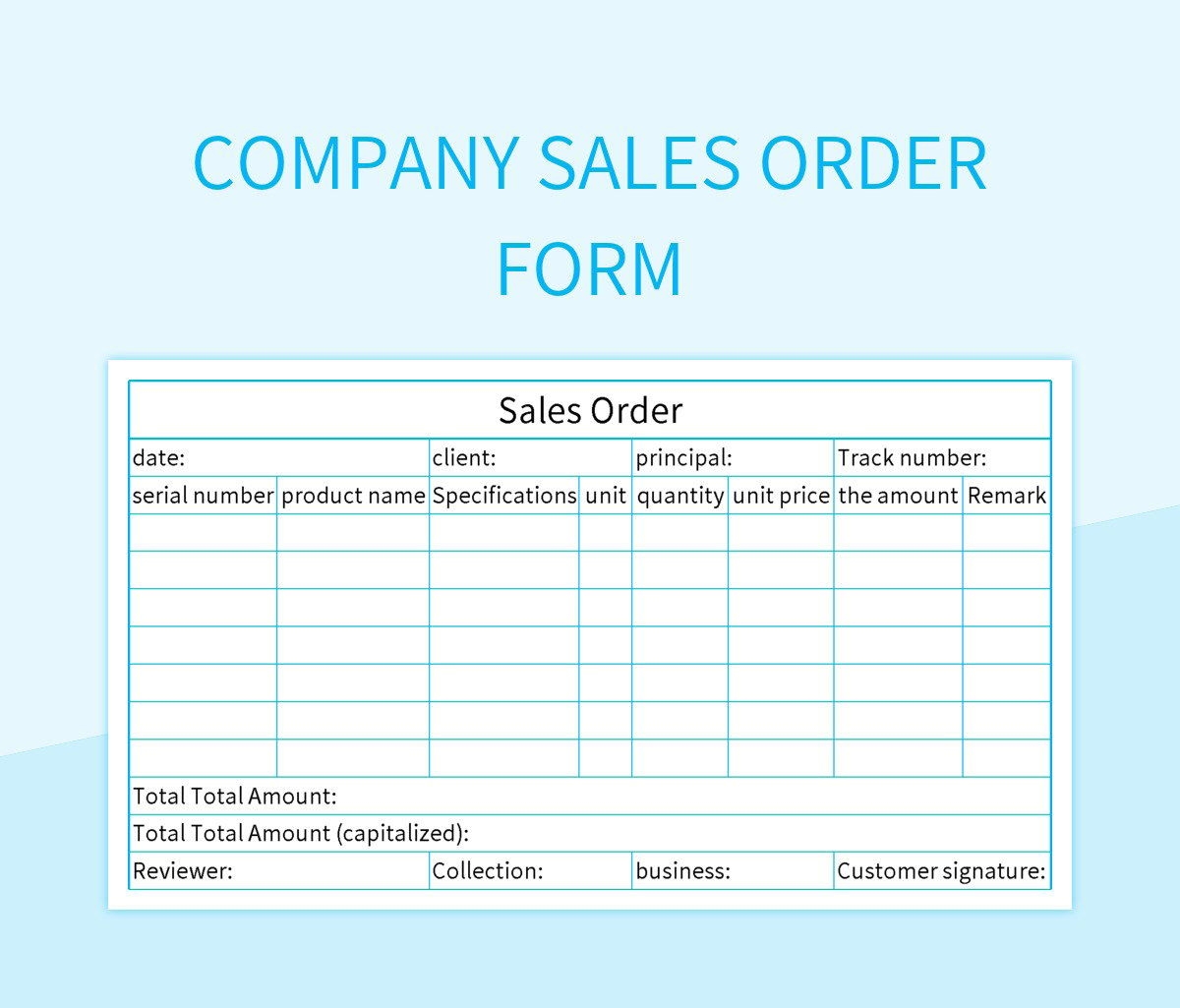 Sales Order Slip Templates