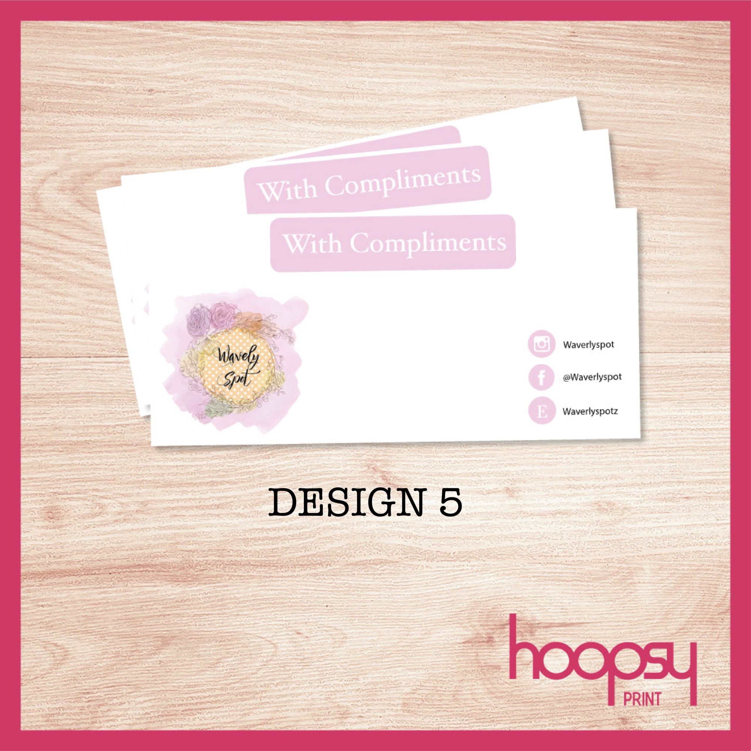 Compliment Slip Template 3 Per Page