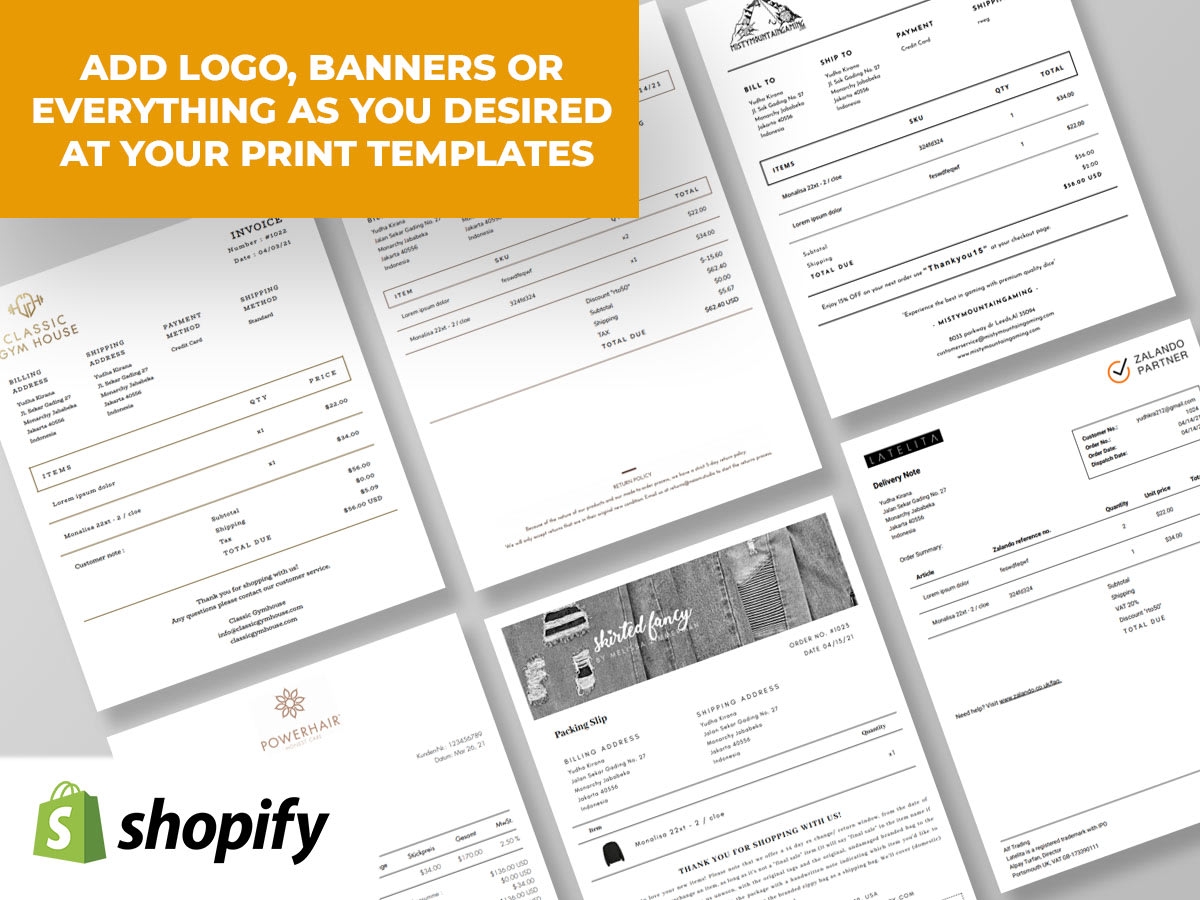 Create Custom Shopify Packing Slip Template