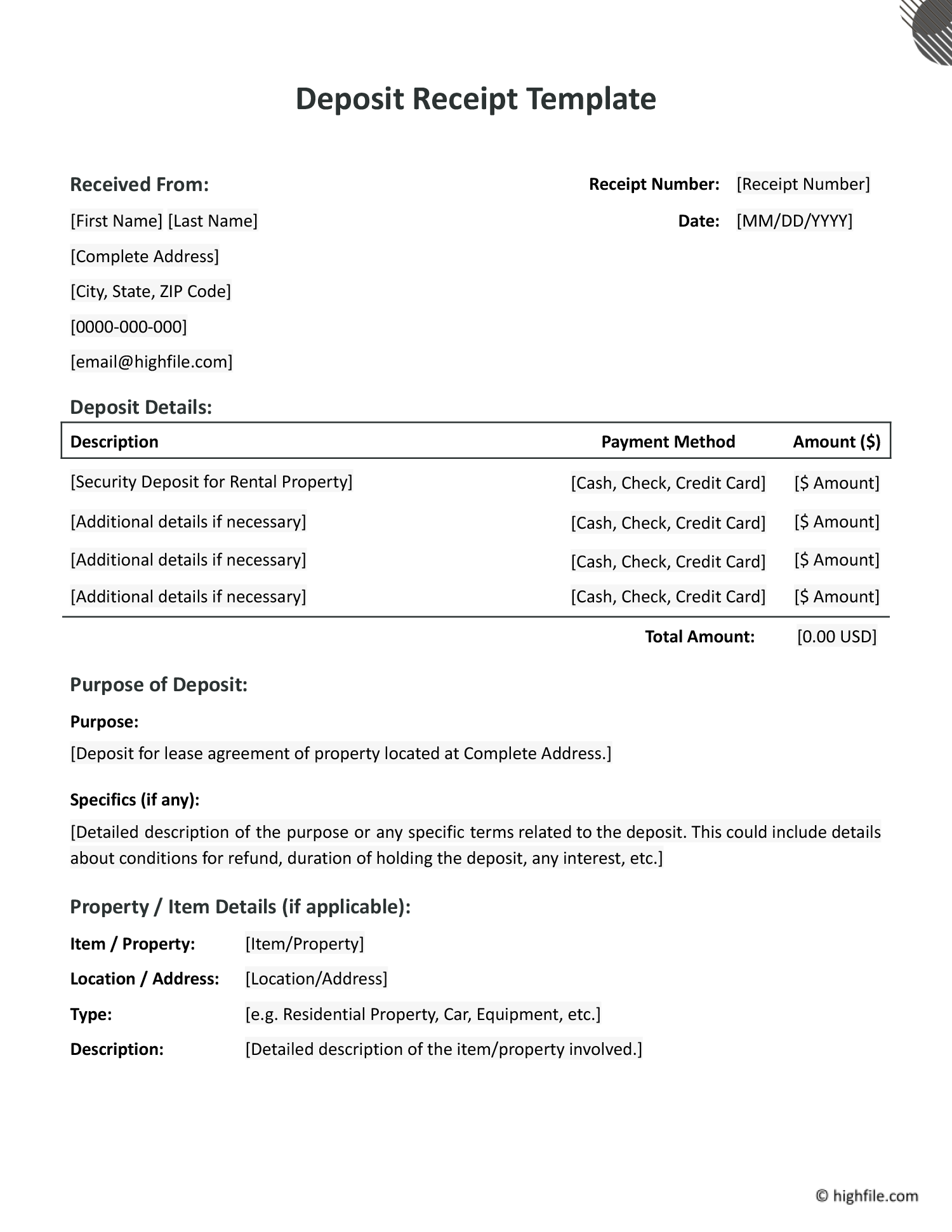 Deposit Slip Template For Students