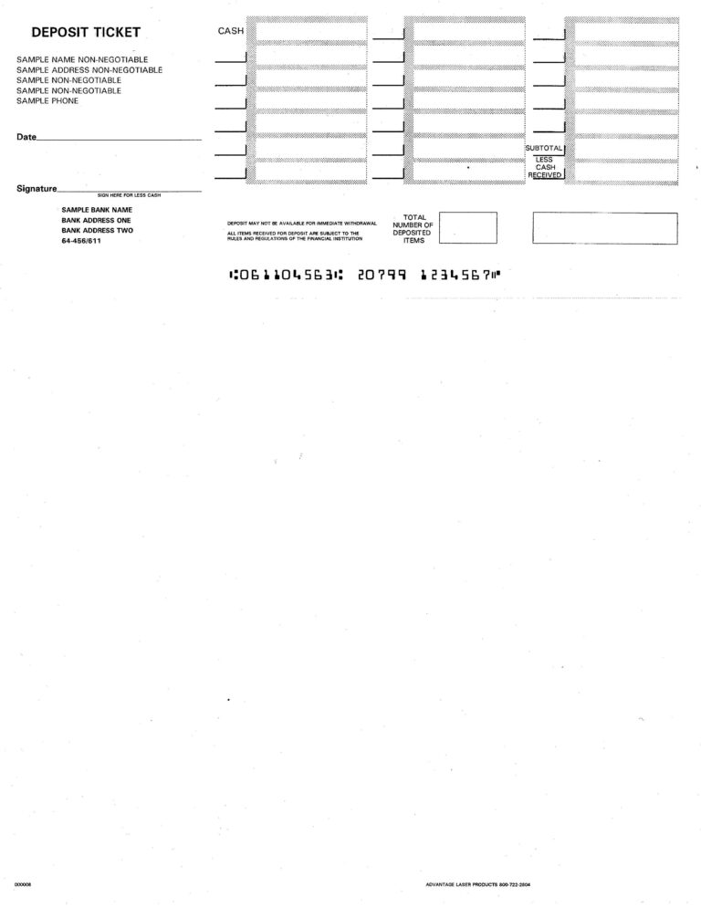 Discount Printable Deposit Slips For QuickBooks BIG SALE On Printable Deposit Slips For QuickBooks At Advantage Laser 