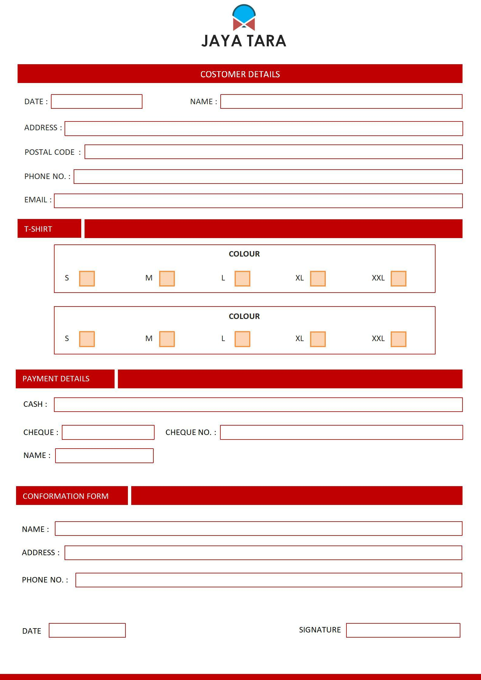 Easy To Edit Downloadable Free Order Form Template Word 2022 WPS 