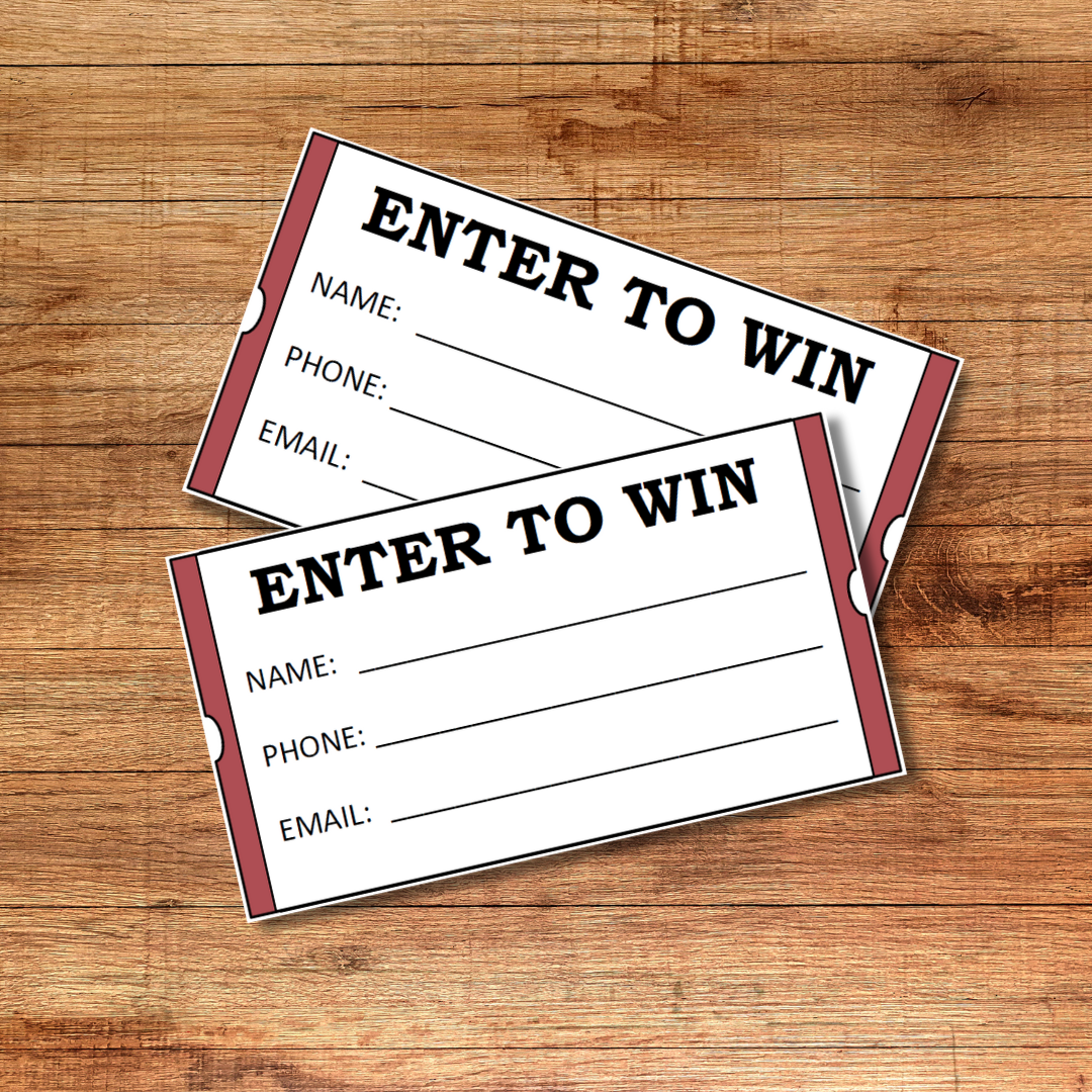 Enter To Win Slip Template