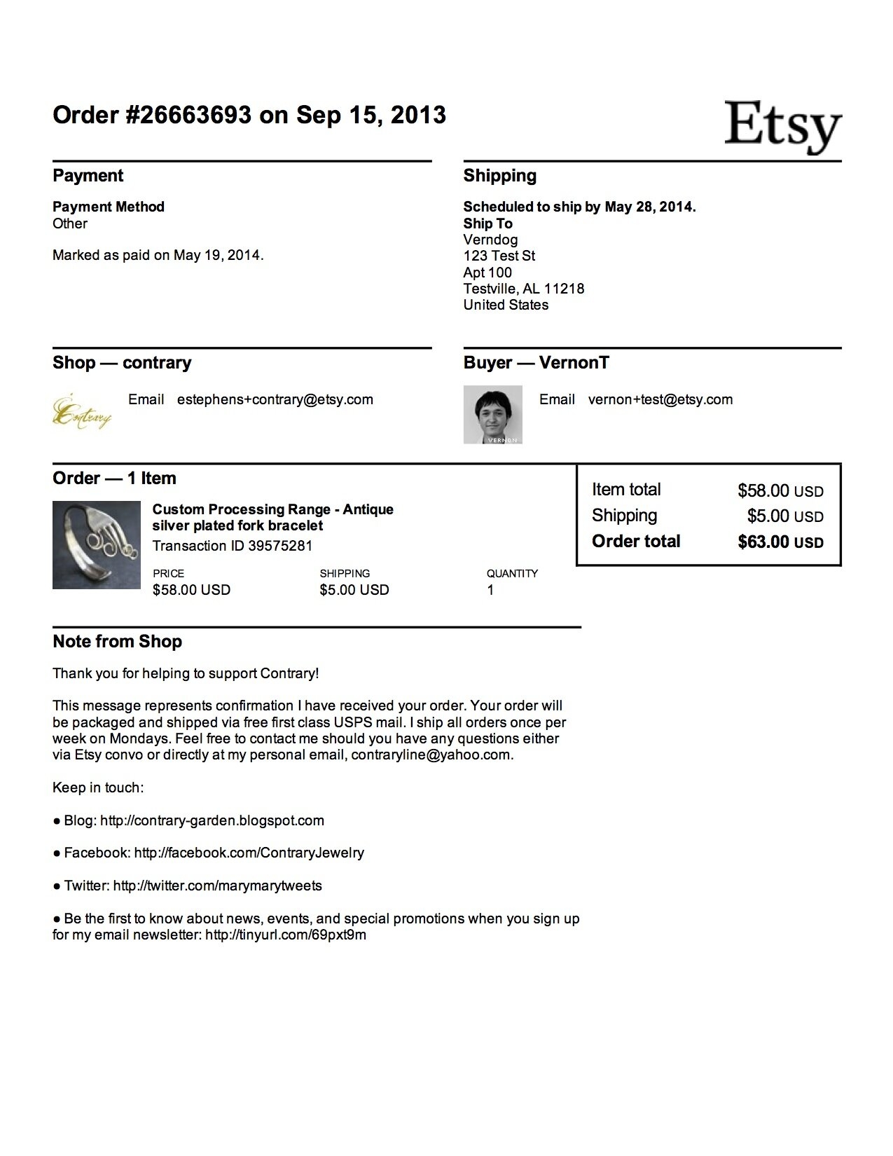 Etsy Packing Slip Redesign Henry Bayuzick