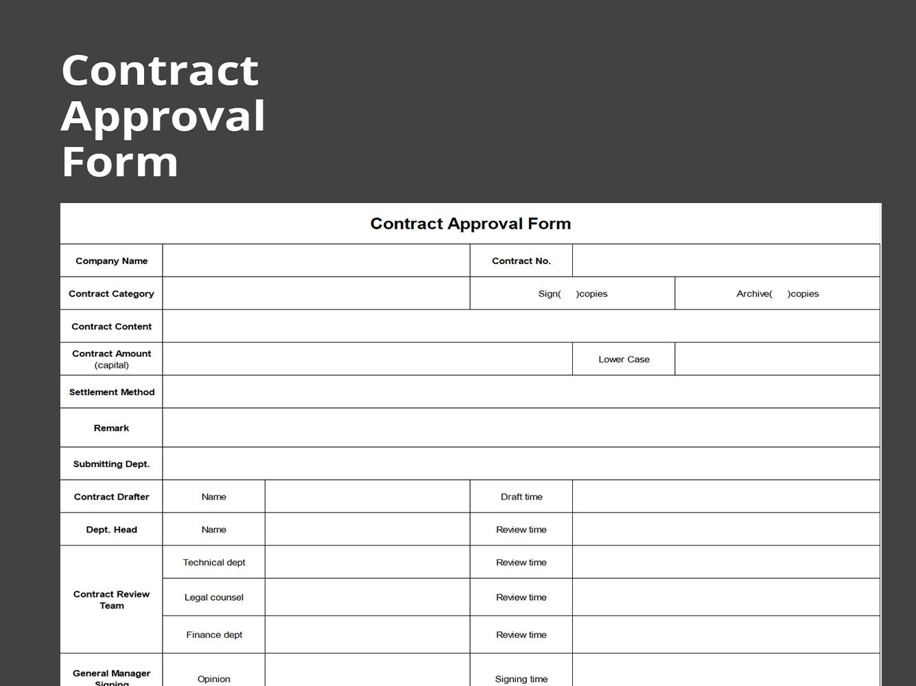 Approval Slip Template