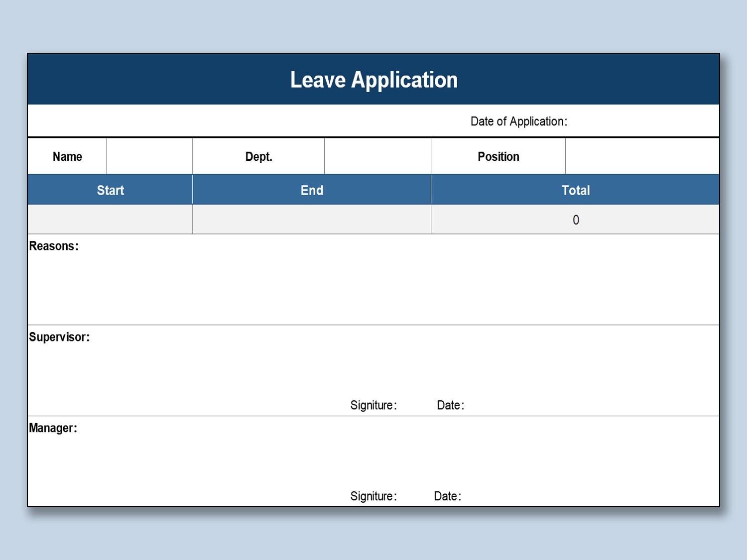 Leave Slip Template